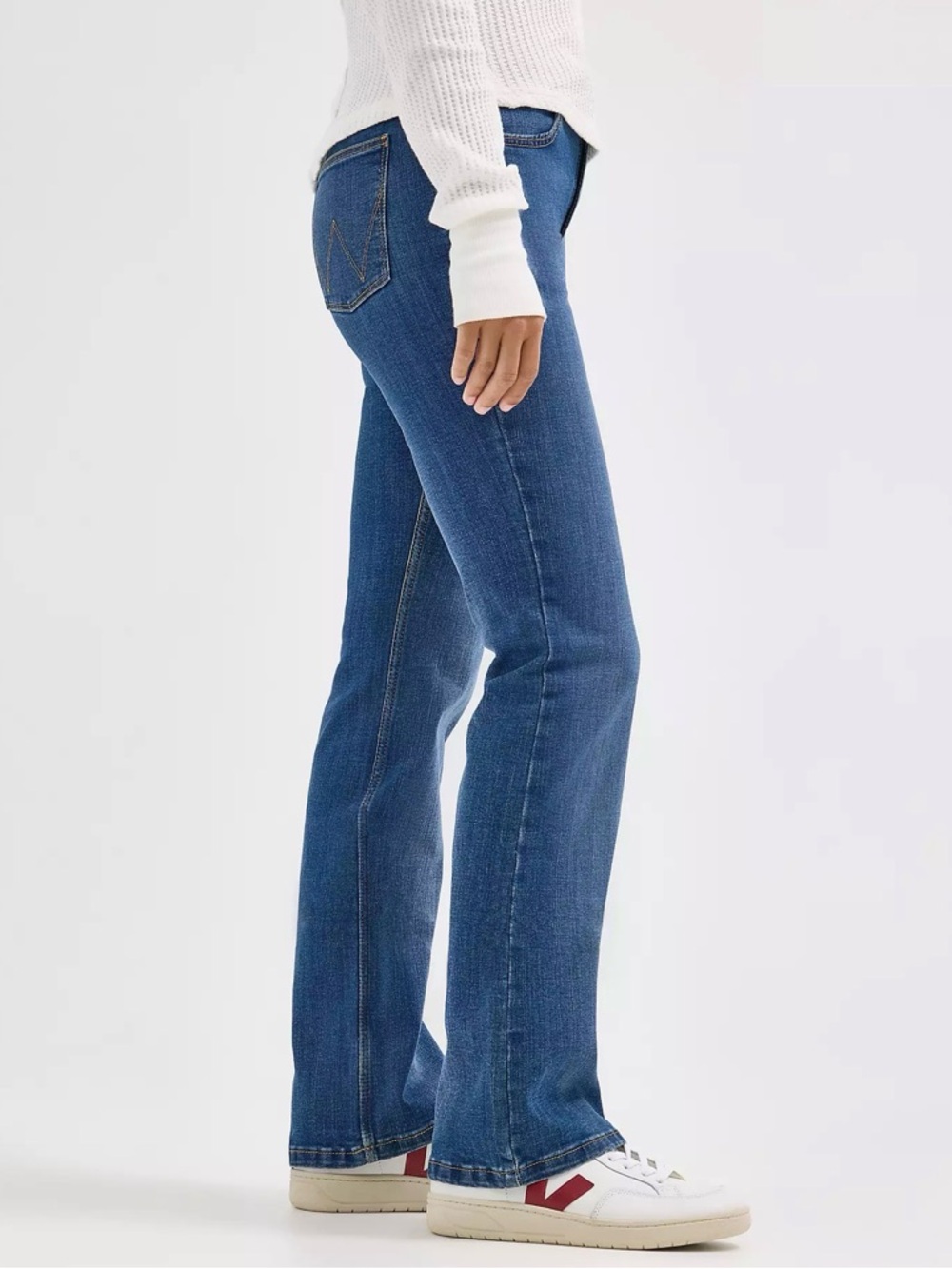 Wrangler Women's Blue high rise bold boot cut Jeans - Classic Denim - Picture 3 of 16